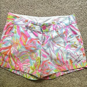 Lilly Pulitzer Pink and Orange Bermuda Shorts